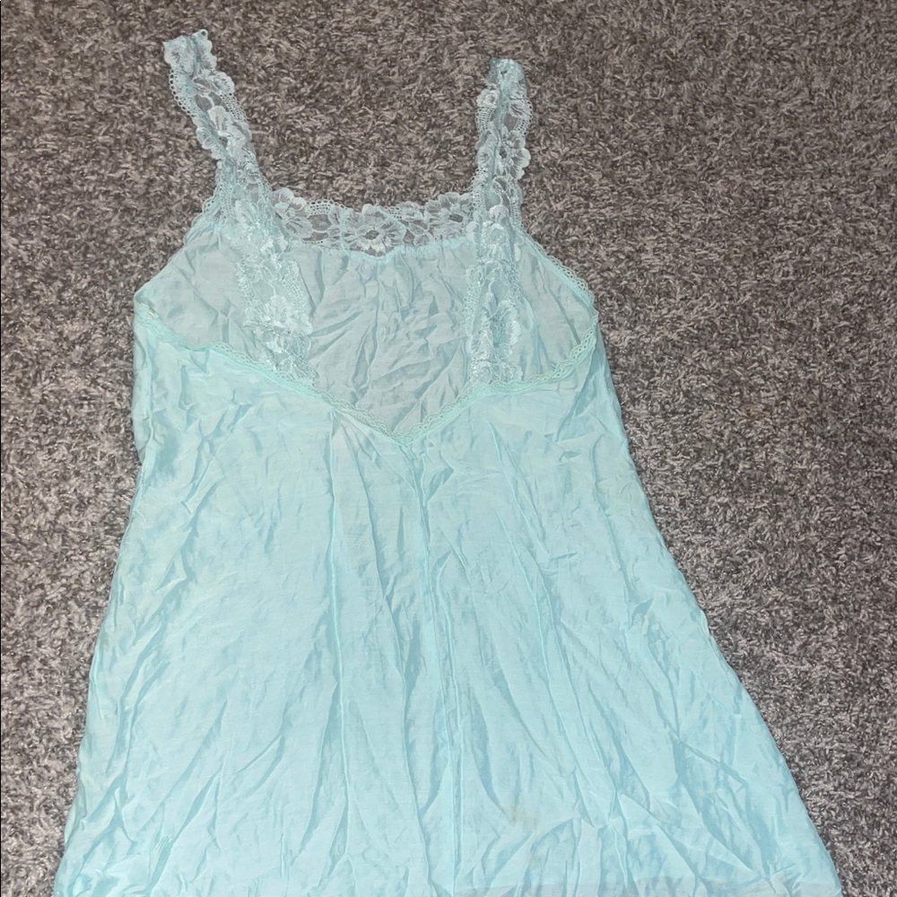 Victoria's Secret Light Blue Chemise 16% silk - Picture 6 of 9